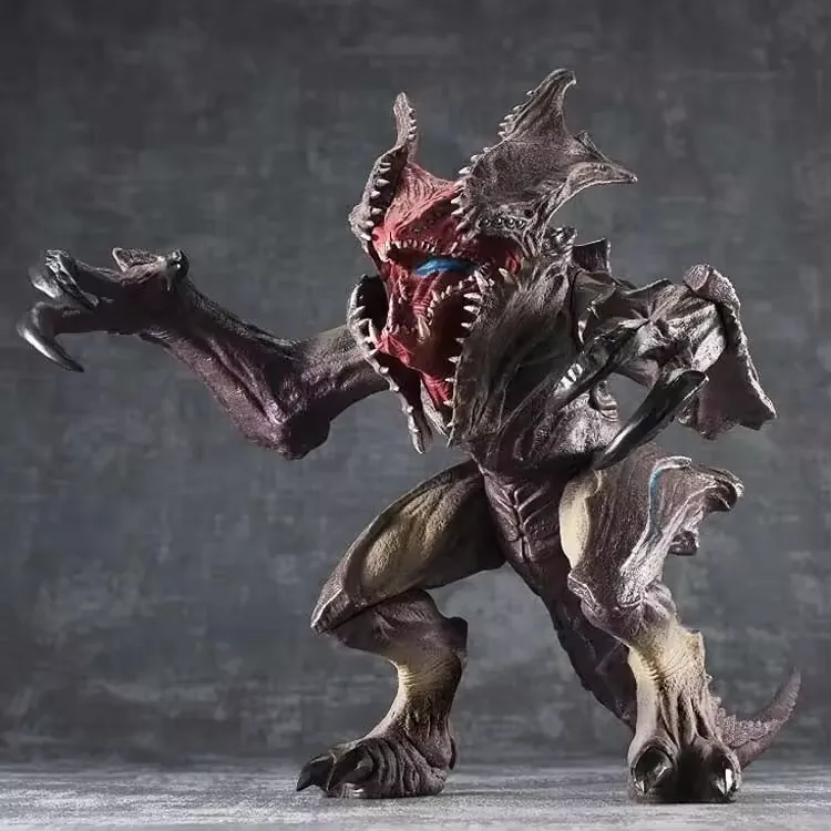 Juguete plastico articulado de animal gladiador mostrado en una segunda pose para destacar rango de movimiento y profundidad 3D