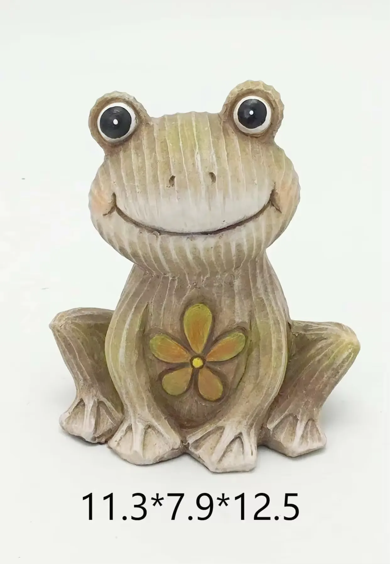 Vista alternativa de display de un figurine de rana en resina pintado a mano para decor Feng Shui y programas de regalo estacional